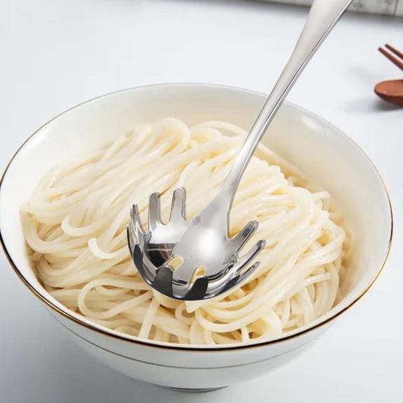 1PC Metal Material Pasta Spoon, Spaghetti Spoons Server, Noodle Utensil for Kitchen, 9.4inch