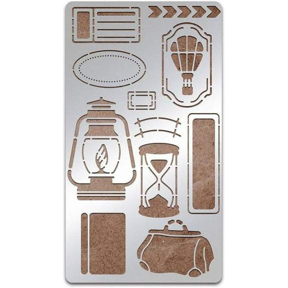 1PC Metal Stencils for DIY Scrapbooking Photo Album DIY Paper Card Matte Kerosene Lamp Pattern 177x101x0.5mm