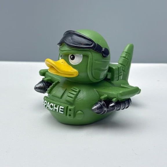 1PC Military Resin Duck Figurine, Army Officer with Helmet Tank & Plane Designs, Durable Detailed Collectible Desk Decor, Novelty Gift for Military Enthusiasts