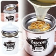 thumbnail image 1 of 1PC Mini Bacon Grease Container with Strainer, Enamel Grease Saver, Farmhouse Bacon Grease Keeper for Kitchen Fat Storage, 1 of 7