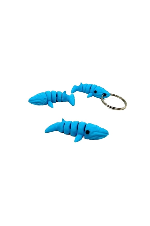 1PC Mini Blue Whale-Keychain! 3D printing