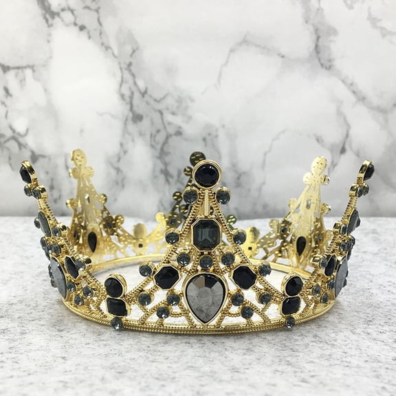 1PC Mini Crown Cake Topper Crystal Pearl Tiara Children Hair Ornaments