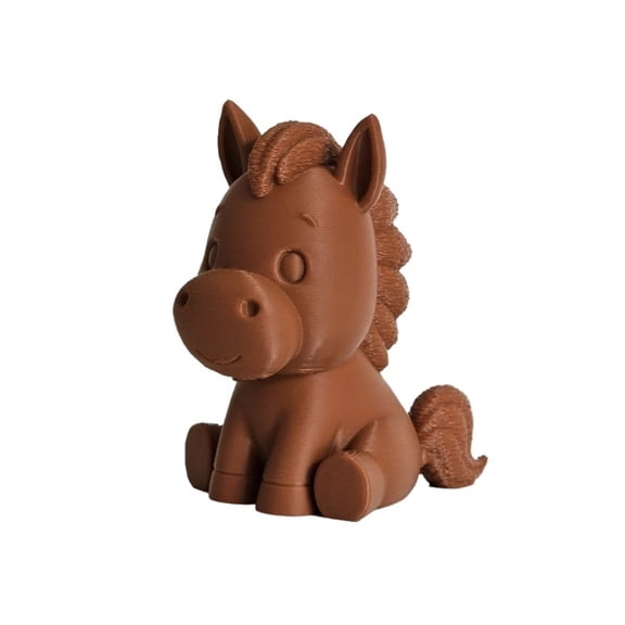1PC Mini Horse - Pony - with plush mane 3D printed