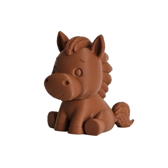 1PC Mini Horse - Pony - with plush mane 3D printed