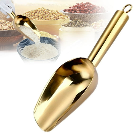 1PC Mini Ice Scoop, Stainless Steel Scoops for Candy/Flour/Sugar, Small Metal Scoops for Party/Canisters Jars/Kitchen Bar/Ice Maker, Rust Proof & Dishwasher Safe