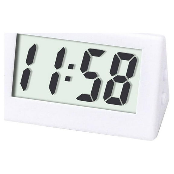 1PC Mini Small Car Desk Digital Clock Watch Gauges Mini Digital LCD Screen Travel Electronic Clock Home Office Desktop Clocks B6A9