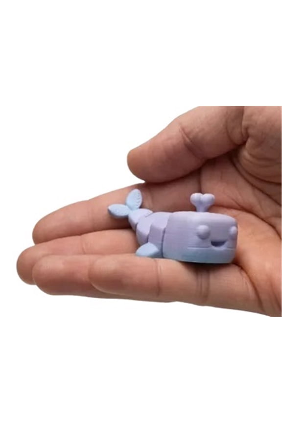 1PC Mini Whale - Movable Joints & Keychain 3D Printing