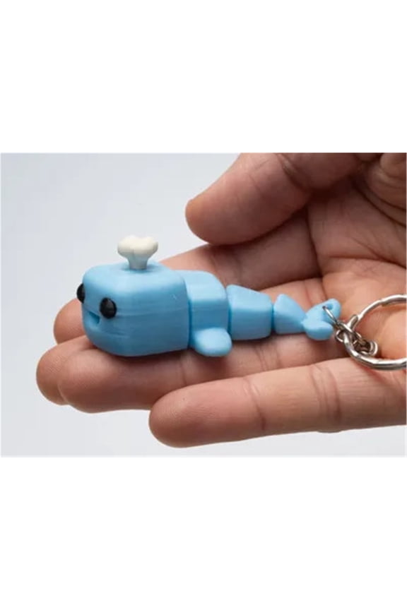 1PC Mini Whale - Movable Joints & Keychain 3D Printing