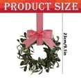 thumbnail image 1 of 1PC Mini Wreaths for Cabinet, Flocked Mistletoe Wreath with Bow, Artificial Berries Pinecones for Holiday Kitchen Cabinet Window Chair Decor, 1 of 7