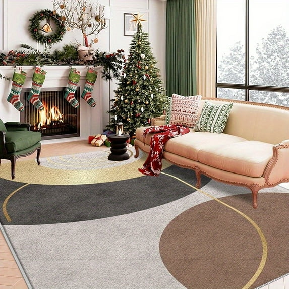1PC Modern Style Regional Carpet Partial Carpet, Lightweight Washable Easy-to-Tidy Carpet Mat Festival Gift, Suitable for Living Room, Bedroom, Dining Room, Office, Balcony, Room Accessones