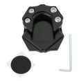 thumbnail image 1 of 1PC Motorbike Kickstand Pad Aluminum Alloy Foot Side Stand Enlarge Extension Pad 69.6x55.9mm Compatible with Piaggio Vespa GTS GTV 250 300 2013-2023 Black, 1 of 7
