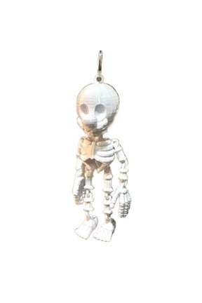 1PC Movable Joint Skull Keychain 3D Printing