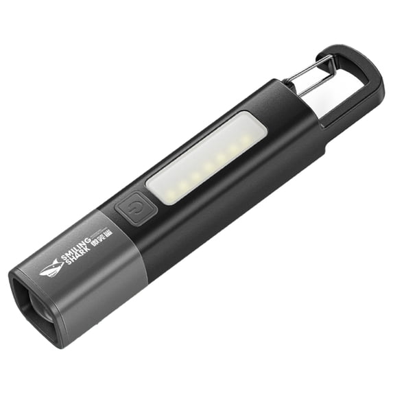 1PC Multi-Function Telescopic Focus Long Range Flashlight COB Floodlight Side Camping Light With Hook Outdoor Portable Charging Bank