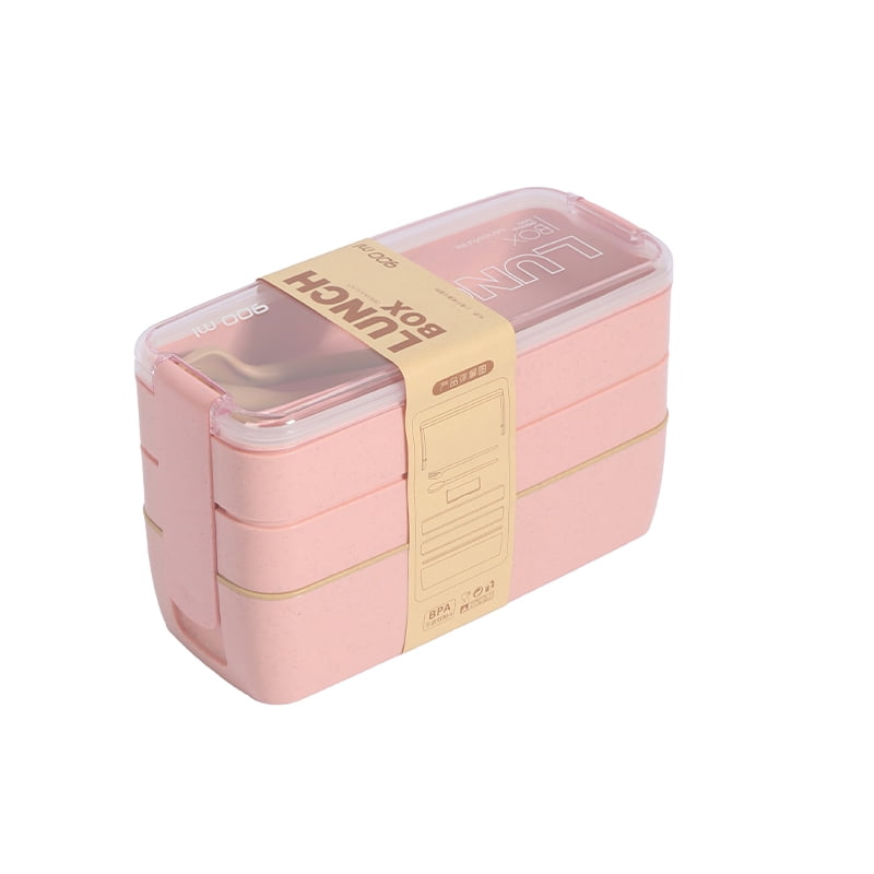 1PC Multilayer Large Capacity Fibre Plastic Lunch Box Student Adult