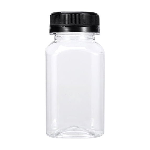1PC Multipurpose Clear Square Plastic Beverage Bottles with Tamper-Evident Caps, Food-Grade PET Empty Juice Containers for Smoothies, Milk, and Water – Various Sizes 150ml