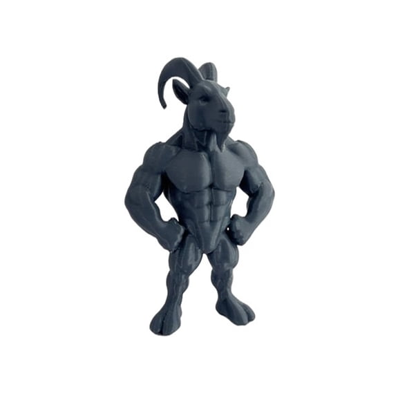 1PC Muscular Goat Statue 3D Printing