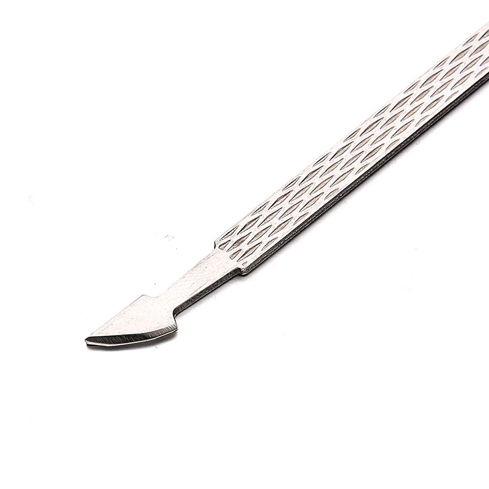 1PC Nail Art Cuticle Push 2 Ways Stainless Steel Remover Dead Skin