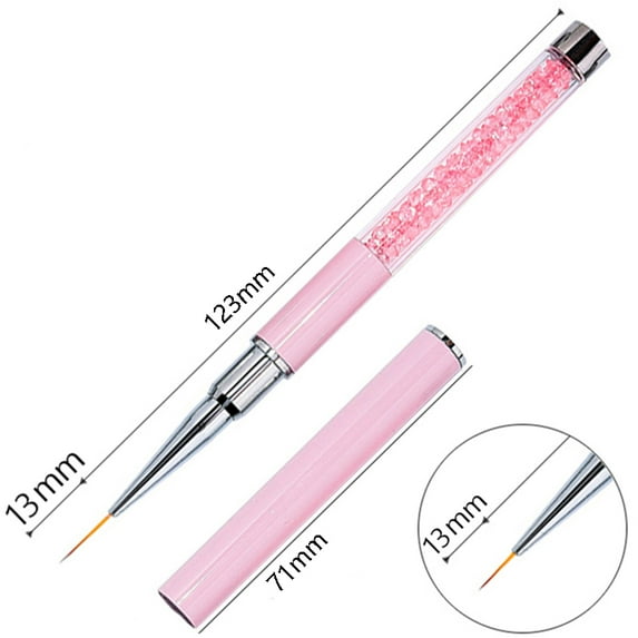1PC Nails Art Brush Pattern Phototherapy Acrylic UV Gel Extension Builder Coating Painting Pen DIY Manicure Accessories Tool Pink 13mm