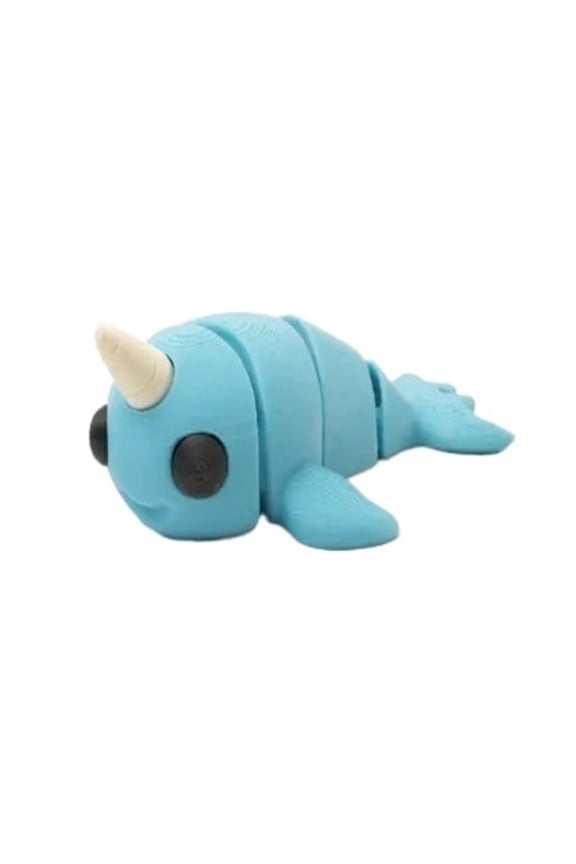 1PC Narwhal - Movable Joints & Keychain 3D Printing