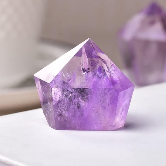 1PC Natural Amethyst Point Wand Quartz Crystal Crystal  Home Decor Pyramid Ornaments,Natural amethyst