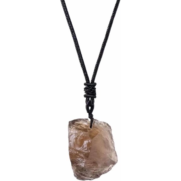 1PC Natural Crystal Professional Amethyst Raw Unhigh-polished Stone Rose Quartz Pendant Necklace Ladies Gift[o798]