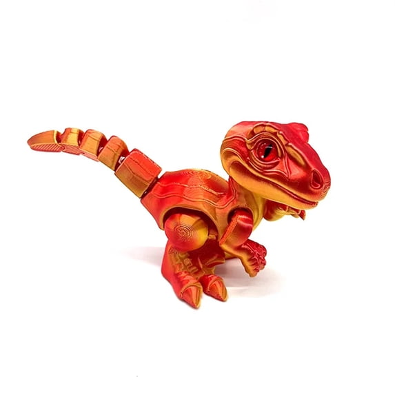 1PC New 3D Printing Dinosaur Figures Multi-joint Movable Simulation Eyes Velociraptor For Home Accessories Room Decoration Gift