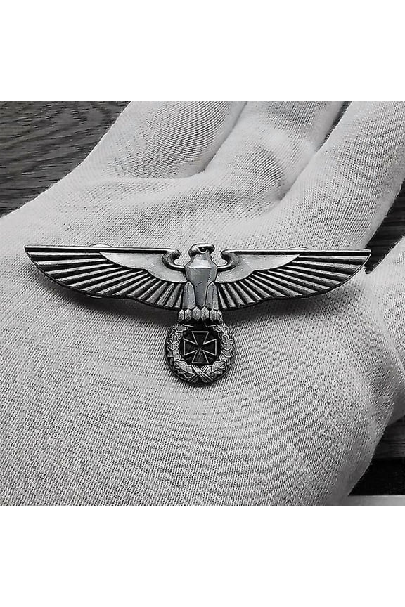 1PC New German Eagle Iron Cross Wreath Military Army Brooch Pin Backpack Hat Bag Collar Lapel Pin Badges