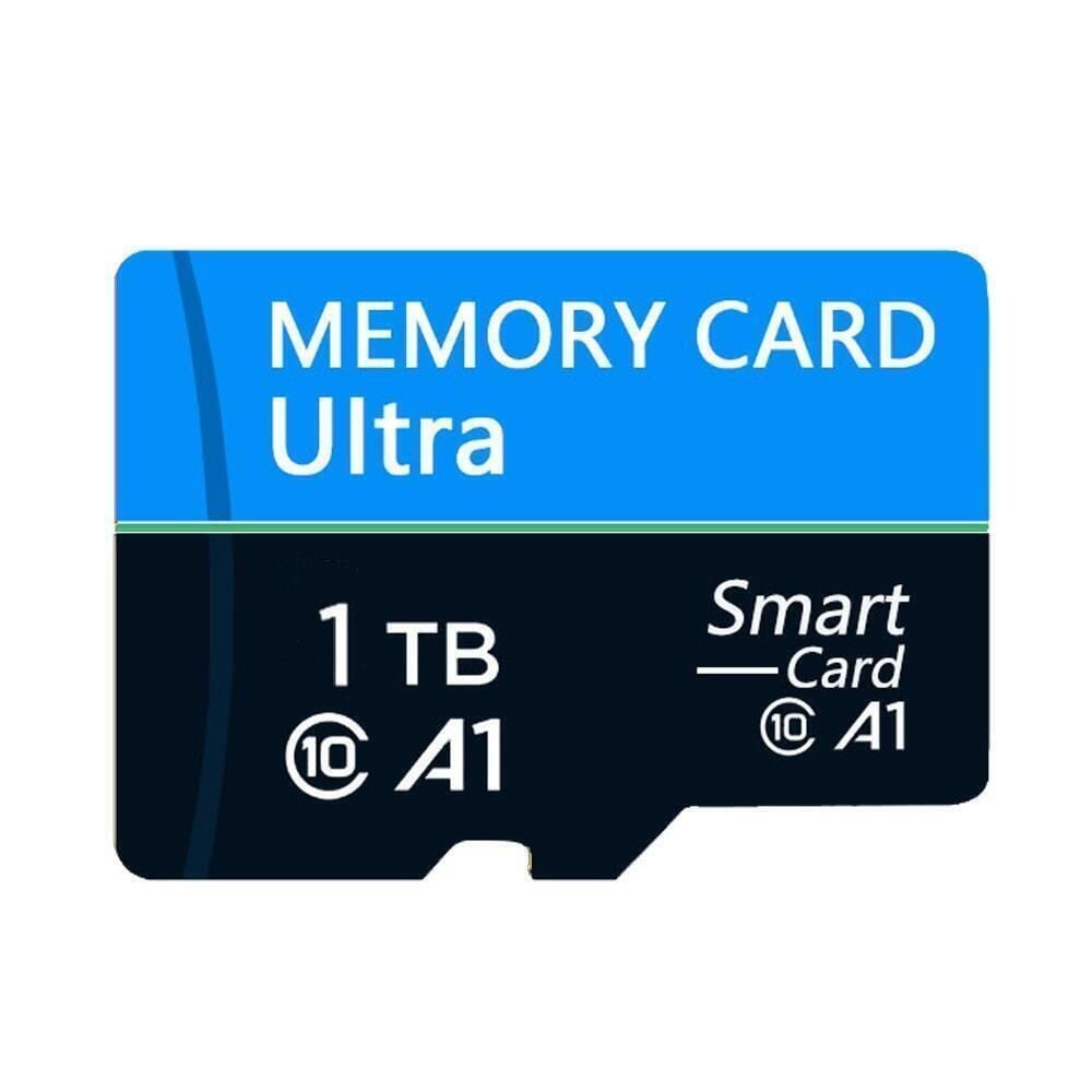 1PC New Memory Card 1TB 1TBX2 Universal Memory Micro SD Card, Suitable For Most Mobile Phones, Cameras, And Other Devices,Bluewith Adapter (MB-MC64HA) 1Pcs