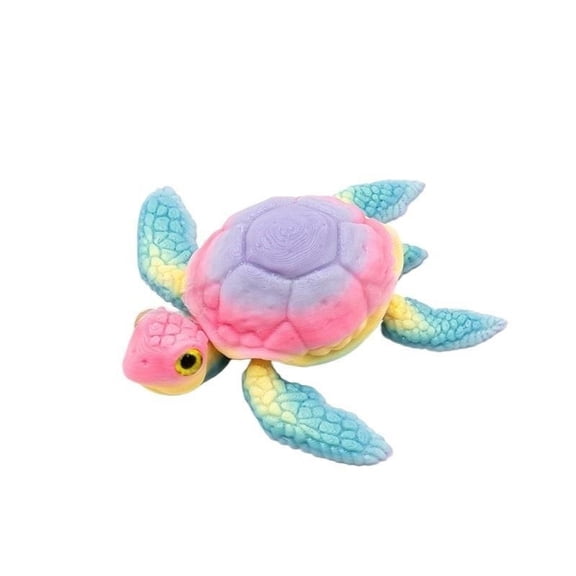 1PC New Rainbow 8CM 3D printed turtle joints, movable ornament, creative plaything