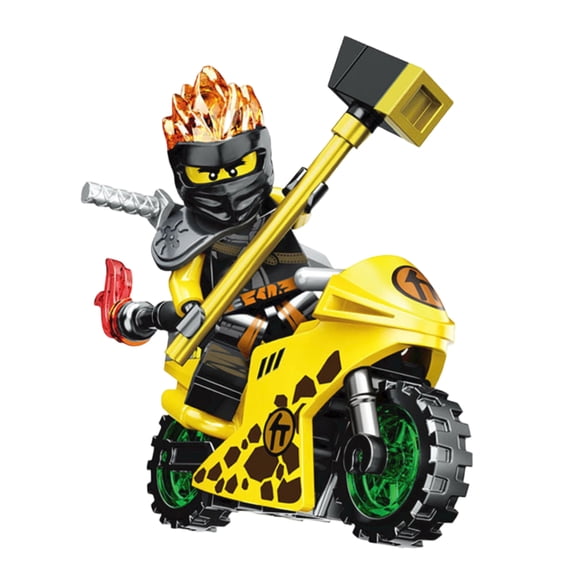 1PC Ninja Building Blocks Minifigure Set 1.77Inch Ninja Character Action Figures Model Creative Collection Toy Set for Kids, Boys,and Enthusiasts(F)