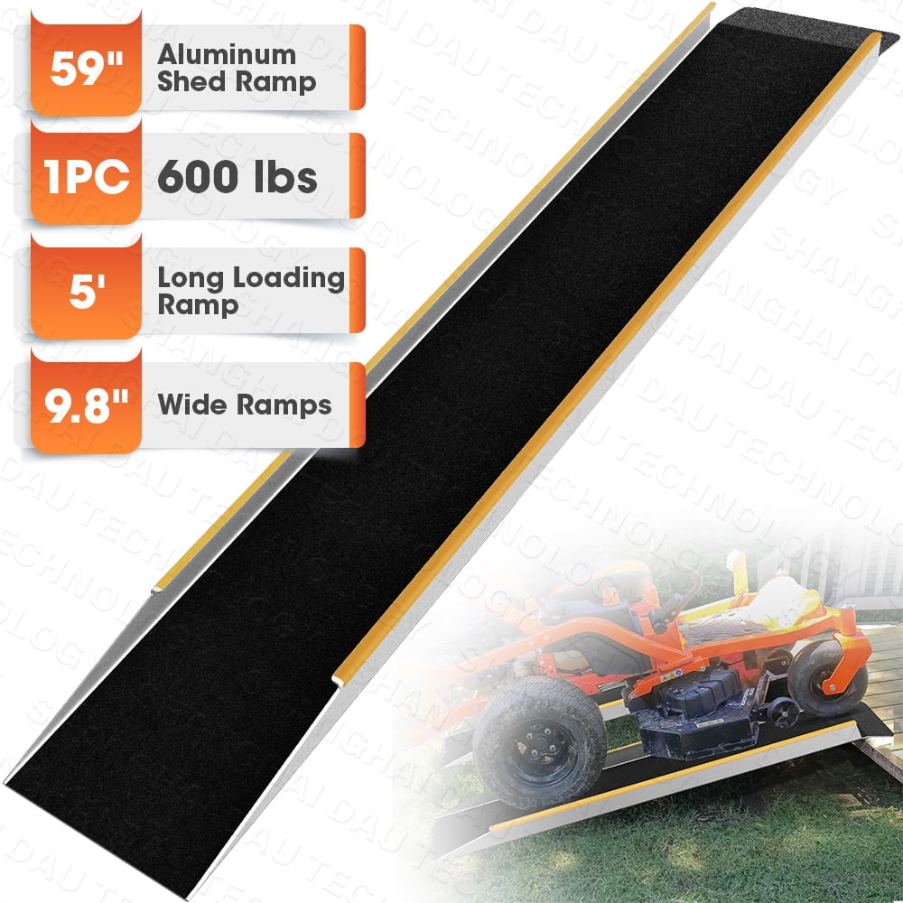1PC Non-Slip 5FT Steel Loading Ramp Set for ATVs Motorcycles Mowers ...