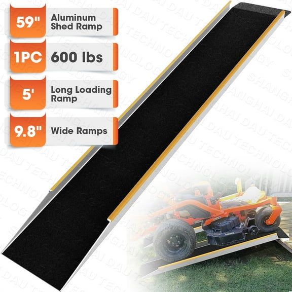 1PC Non-Slip 5FT Steel Loading Ramp Set for ATVs Motorcycles Mowers Carts 600LBS