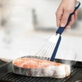 thumbnail image 1 of 1PC Nonstick Fish Spatula, Thin Slotted Spatulas Turner Silicone Fish Spatulas for Nonstick Cookware,High Heat Resistant BPA Free Cooking Utensils,Ideal for Fish,Eggs,Pancakes (Blue,13*3.54Inch), 1 of 9
