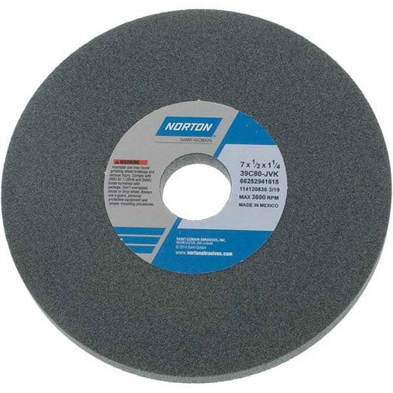 1PC Norton Surface Grinding Wheel 7" Dia, 1/2" Thick, 11/4" Hole, 80
