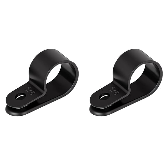 1PC Nylon R-Type Cable Mount Clamps, Screw Secure Wire Organizer Fasteners, Black Cord Holders for Household Office & Industrial Wiring Projects