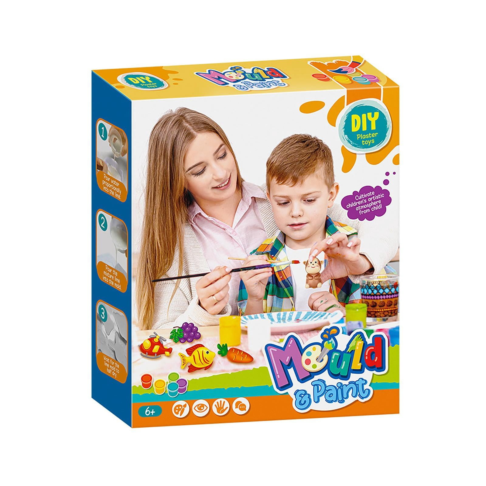 1PC Ocean Themed DIY Plaster Craft Kit, Creative Painting Activity with Colorful Paints, Educational Toy for Kids, Parent - Child Interactive Game, Art Project for Boys and Girls