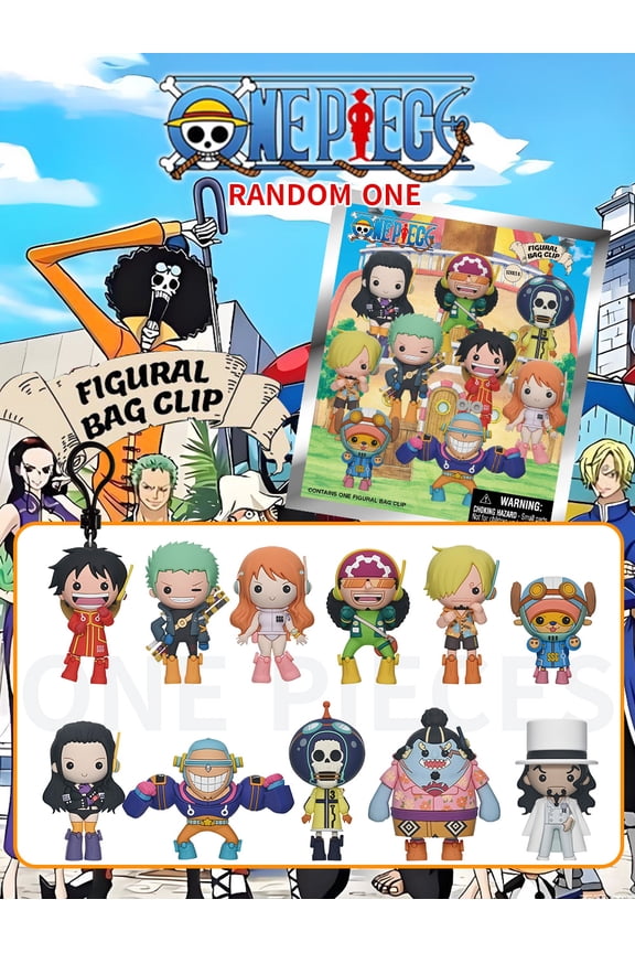1PC One Piece 3D Anime Character Mystery Blind Bag Keychain Random One Character