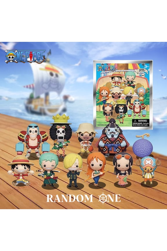 1PC One Piece Officially Licensed Blind Box 3D Cartoon Anime Characters Mystery Bulk Surprise Keychain