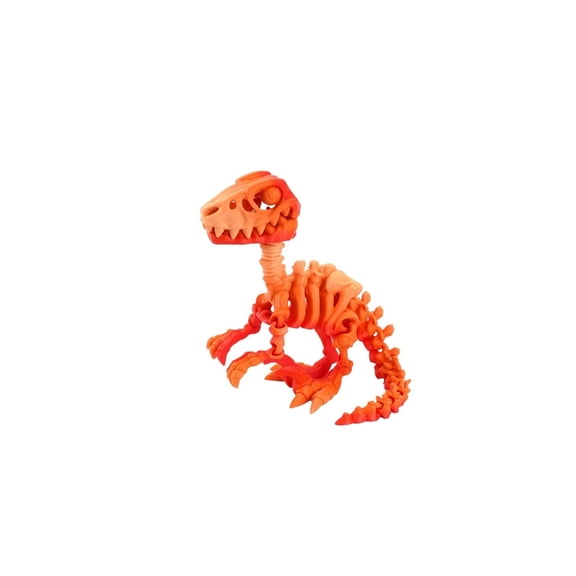 1PC Orange Gradual 13.5CM 3D Printed Ankylosaurus Dinosaur Series Fun Figurine Gift Skeleton Simulation