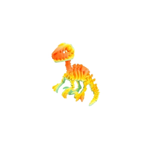 1PC Orange Yellow Green Gradual 19CM 3D Printed Ankylosaurus Dinosaur Series Fun Figurine Gift Skeleton Simulation
