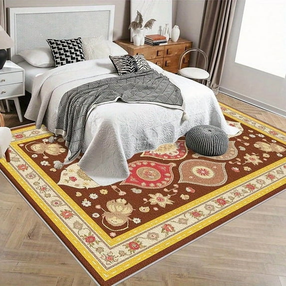 5.3'x7.5' rug front door winter entryway rug over carpet flooring patio carpet outdoor rugland washable rug