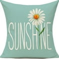 thumbnail image 1 of 1PC Outdoor Throw Pillow Covers 18x18inch, Spring Summer Decorative Cushion Cases, Home Decor Decorations for Patio Couch Chair Sofa, Daisy Floral Gnomes, 1 of 6