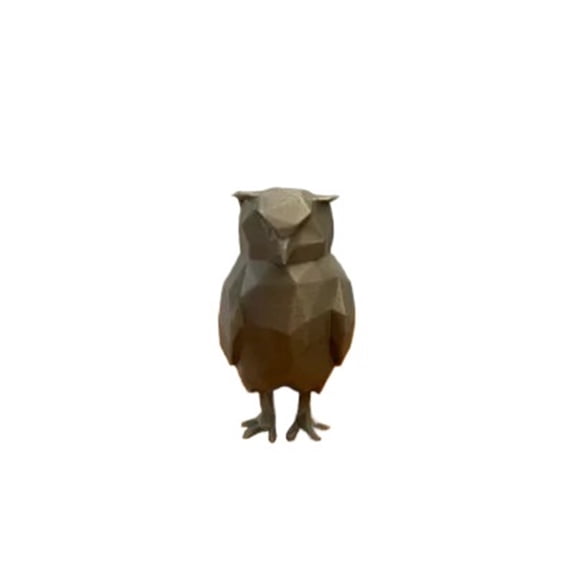 1PC Owl low polygon statue 3D printing
