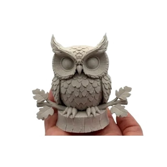 1PC Owl on a tree branch 3D printing