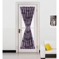 thumbnail image 1 of 1PC PANEL BLACKOUT CURTAIN FOR FRENCH DOOR PRINT DESIGN THERMAL LINEN GLASS PATIO DOOR CURTAIN PANEL FOR DOOR WINDOW ROD POCKET SIZE 55 " WIDE X 72 " LENGTH F5 EVA TAUPE IVORY, 1 of 1