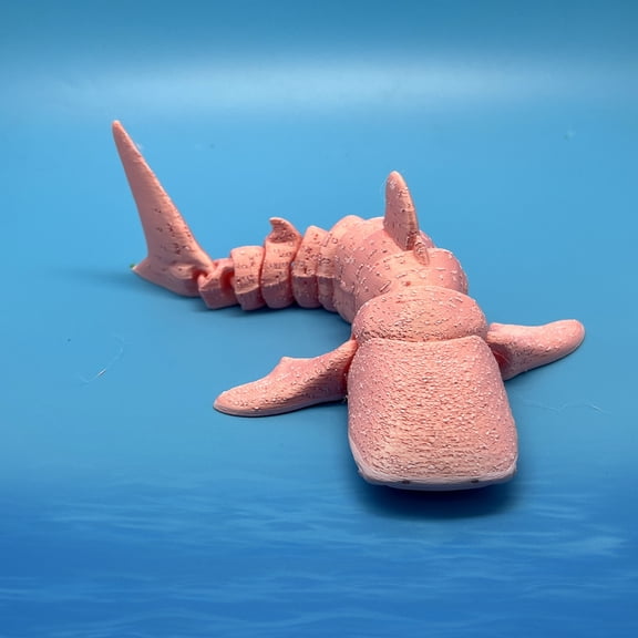 1PC PINK 20CM 3D Printed Articulated, Highly Realistic Whale Shark Home Decor Figurine