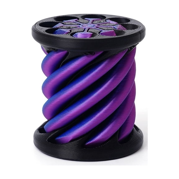 1PC PURPLE 5CM 3D Printed Spiral Cylinder Decompression, Office Stress Relief