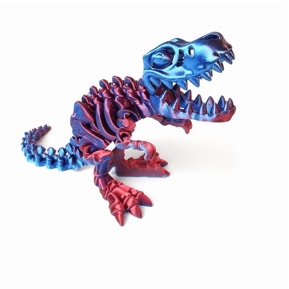 1PC PURPLE BLUE 22CM 3D Printed Dinosaur Figure