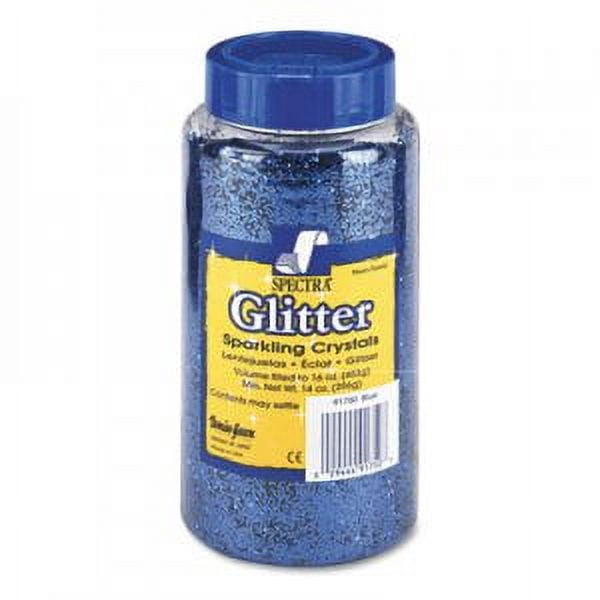 1PC Pacon Spectra Glitter, 0.04 Hexagon Crystals, Blue, 16 oz Shaker-Top Jar