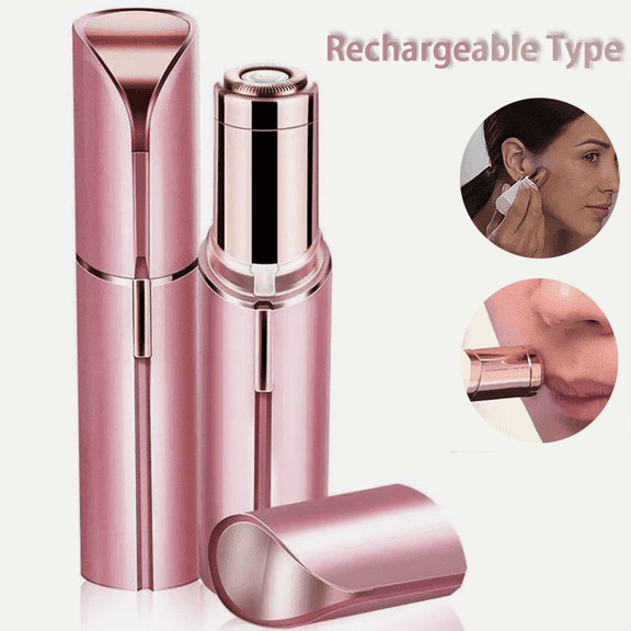 1PC Painless Facial Hair Remover for Women - Rechargeable Eyebrow & Upper Lip Epilator Trimmer Shaver - Smooth Skin Hair Removal Device for Face & Body.